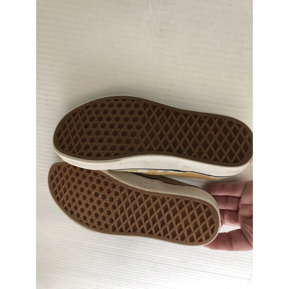 Vans Checkerboard Classic Slip On Yellow White US Men 4.5 / Women 6